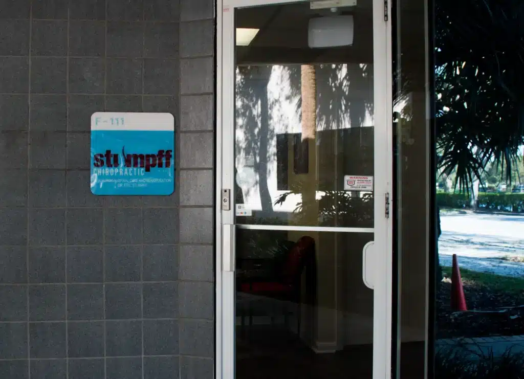Chiropractor's office tour with patients